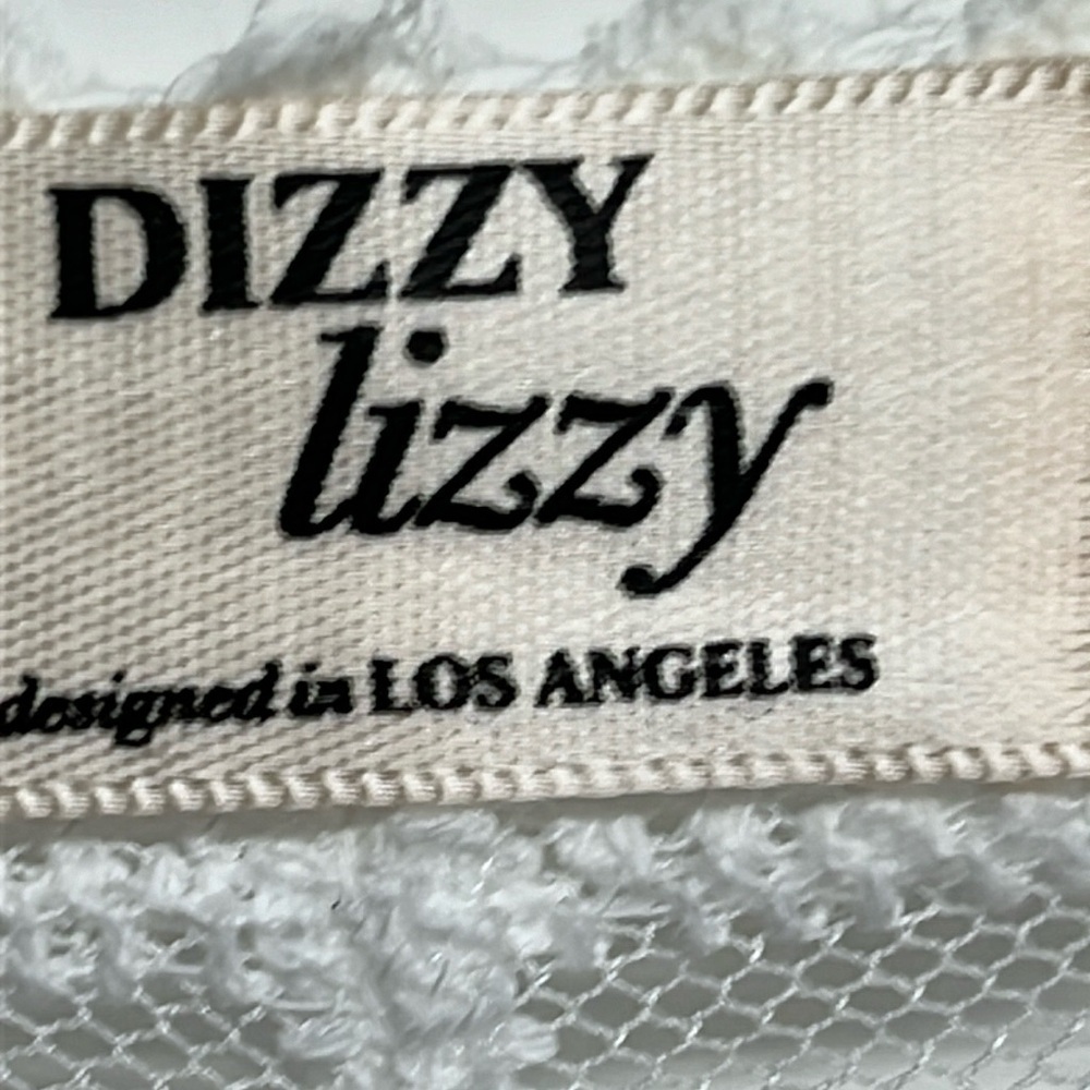 Dizzy Lizzy White Lace Cover Up One Size Boho Sheer Duster - Picture 6 of 10